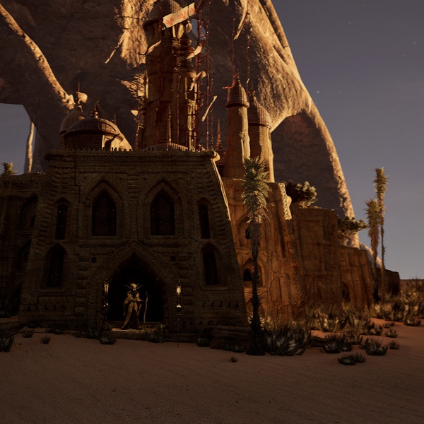 Silhouette of a hiker at sunset