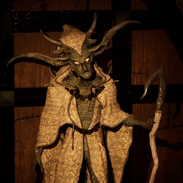 Silhouette of a hiker at sunset