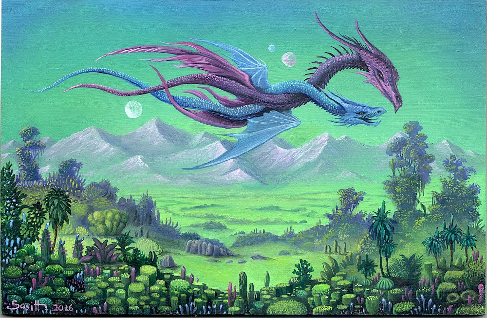 Silhouette of a hiker at sunset