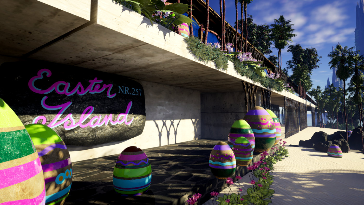 Hiker crossing a rocky stream